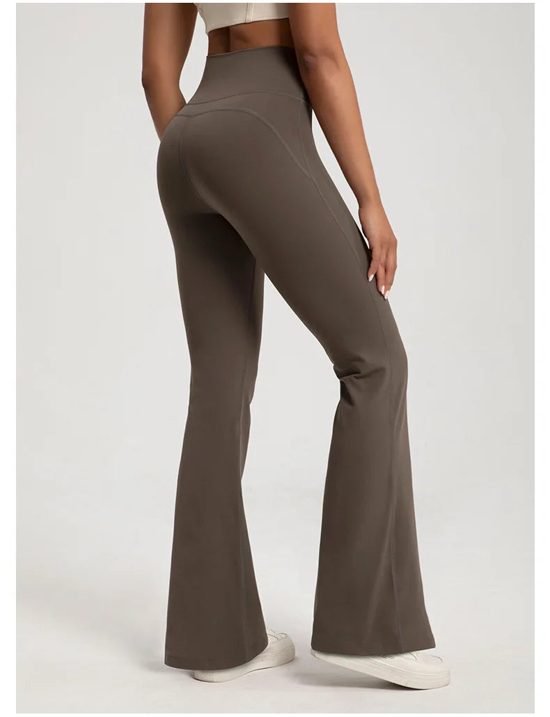 High waisted bell bottom yoga pants voor dames.