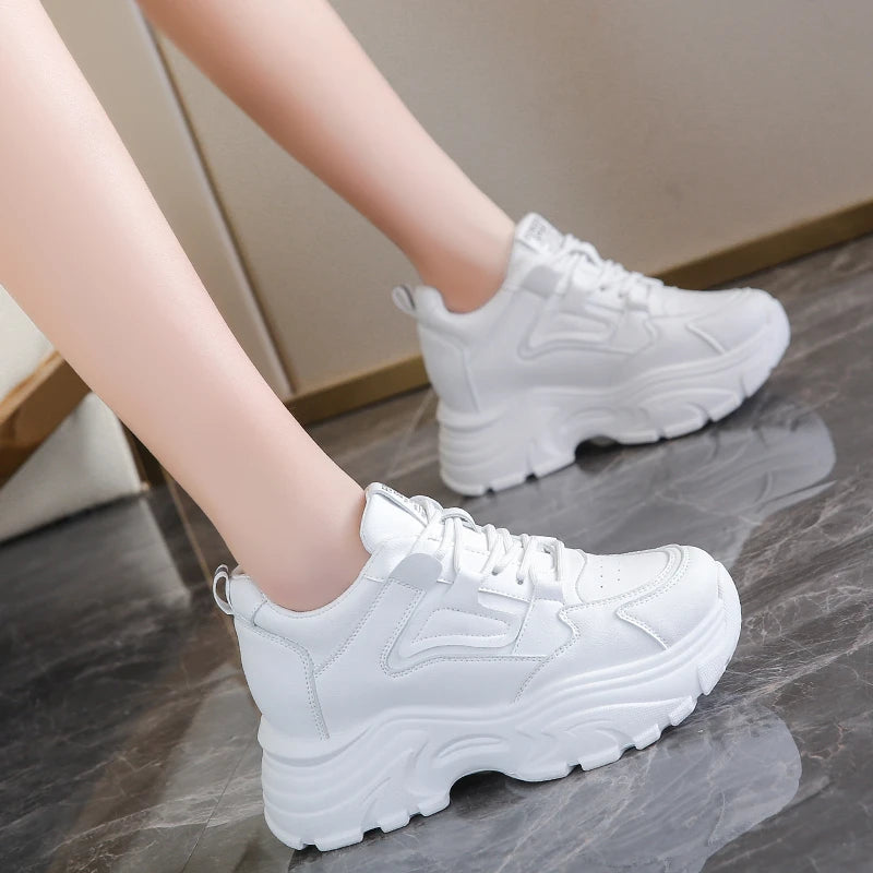 Witte plateausneakers - afbeelding 11