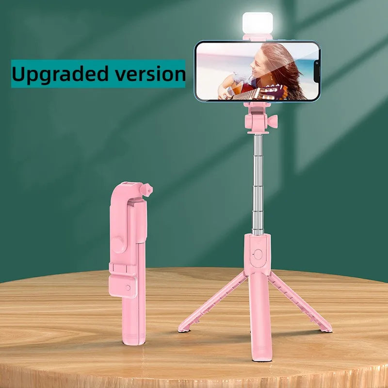 Draadloze selfie stick tripod met Bluetooth afstandsbediening en beauty fill light