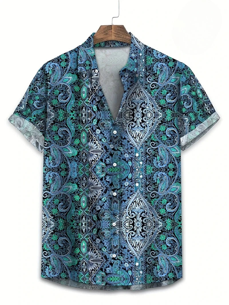 Hawaïhemd met paisleyprint
