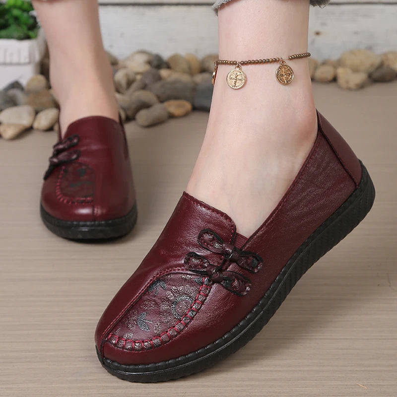 Damesloafers met bloemmotief - afbeelding 2