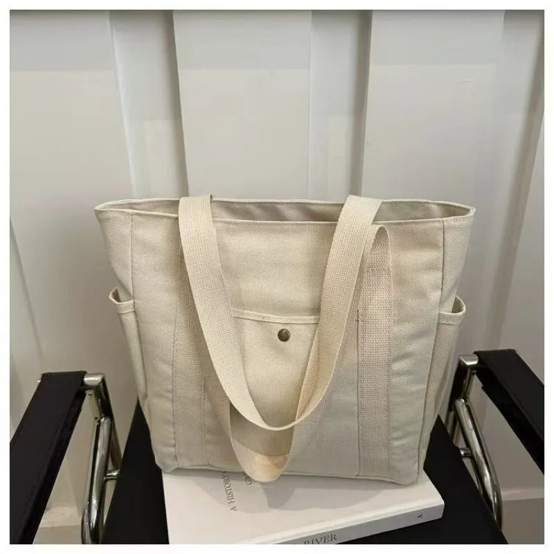 Canvas shopper met vakken - afbeelding 14