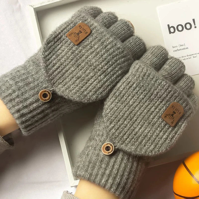 Gebreide handschoenen met klep - afbeelding 7