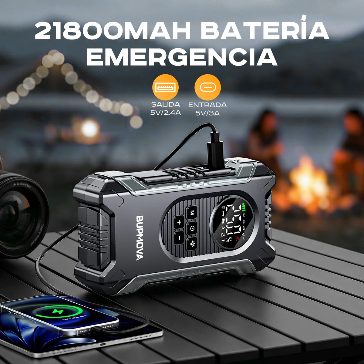 Jumpstarter met Compressor 1500A (BSMOOM)