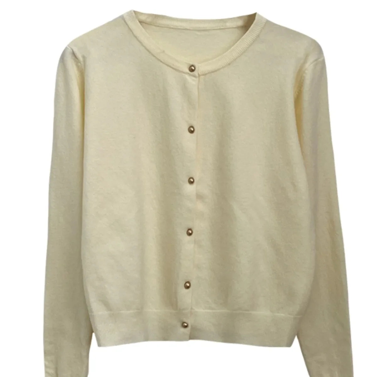 Gebreid vest met ronde hals