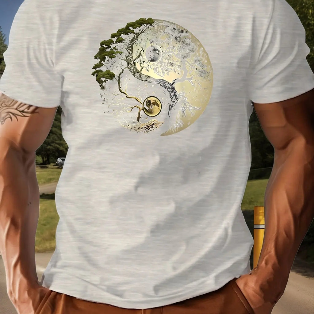 T-shirt met yin-yangprint - afbeelding 34