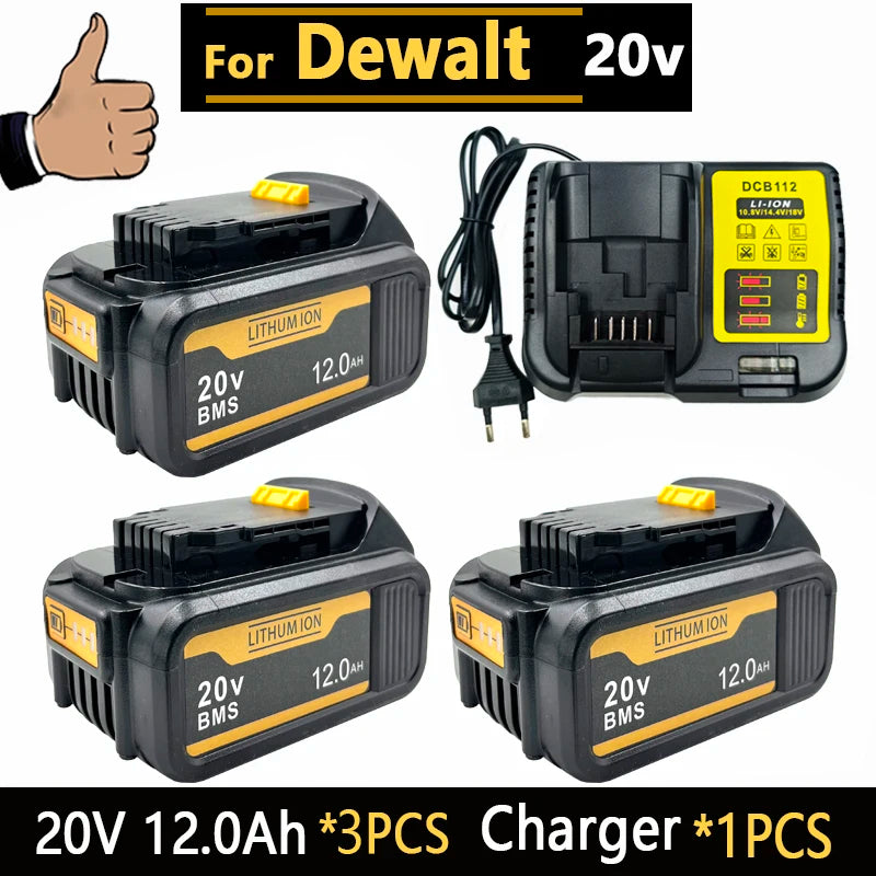 Vervangaccu 20V 12.0Ah (geschikt voor DeWalt)