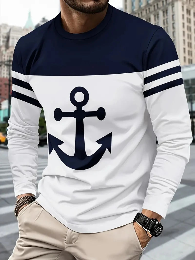 Gestreepte longsleeve met ronde hals - afbeelding 6