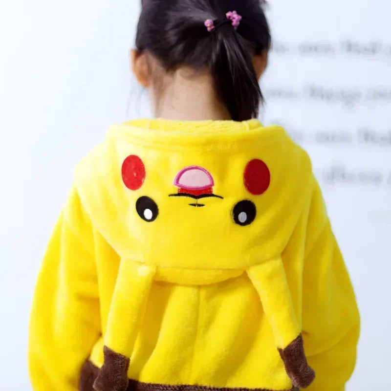 Pikachu warme flanellen onesie voor kinderen