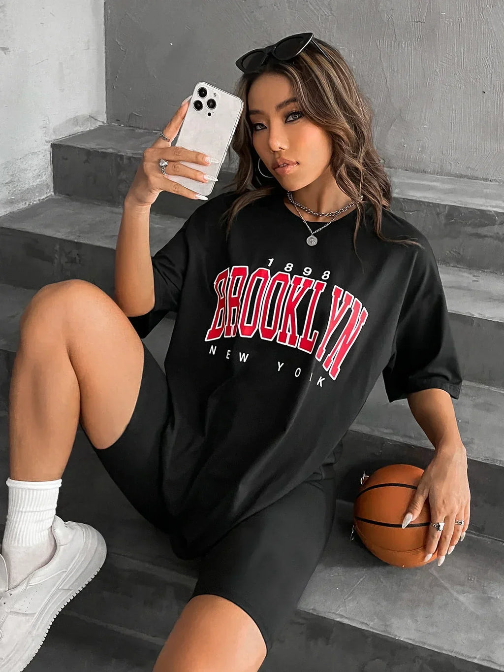 Vintage Brooklyn New York dames T-shirt