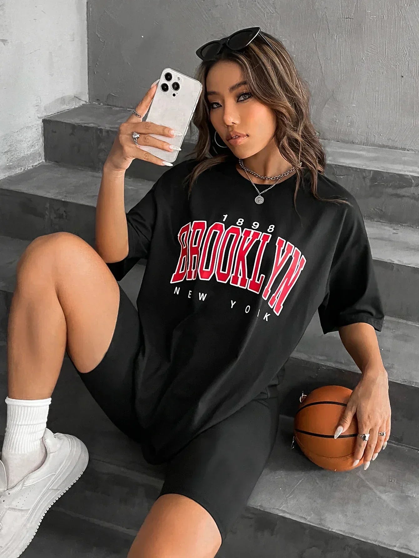 Vintage Brooklyn New York dames T-shirt