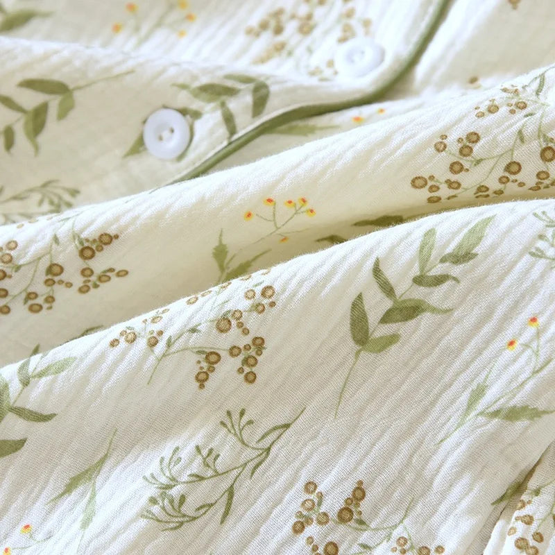 Katoenen pyjama met bloemenprint - afbeelding 4