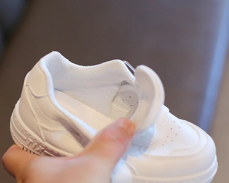 Witte kindersneakers met klittenband - afbeelding 13