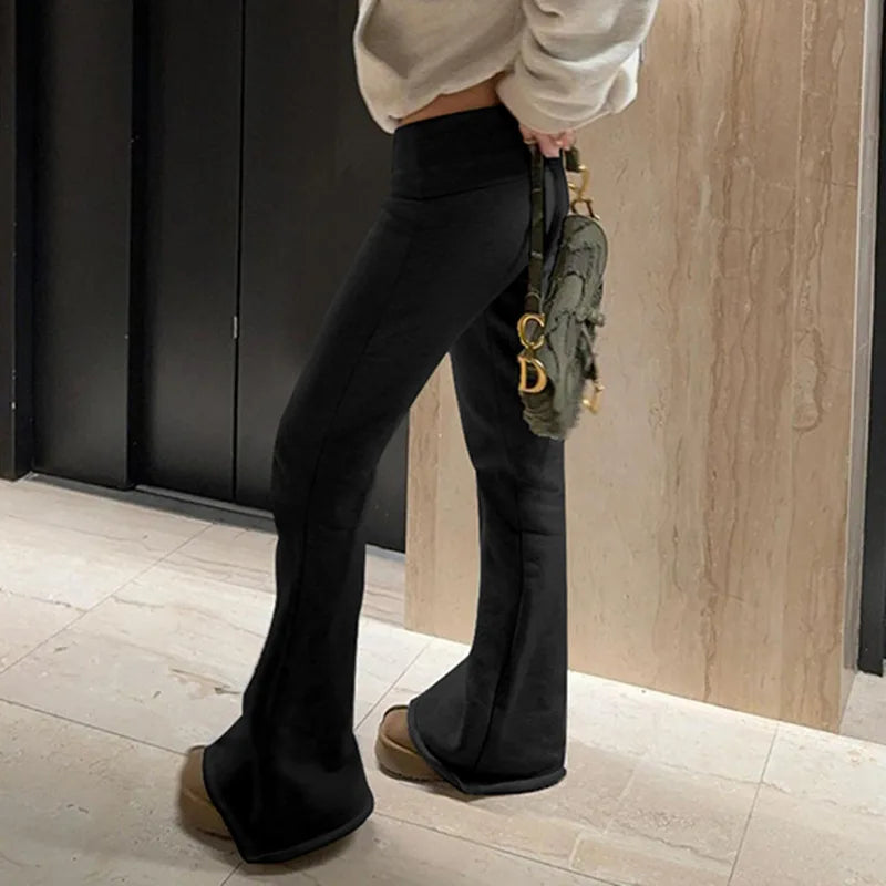 Slim low waist flared sweatpants voor dames