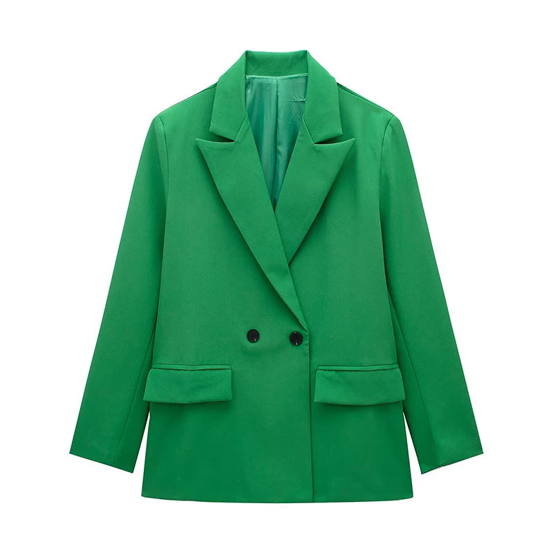 Oversized blazer met dubbele knopenrij - afbeelding 10