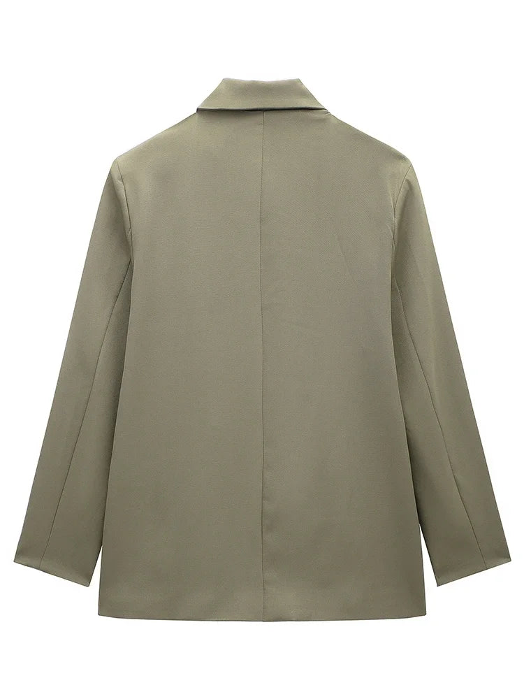 Oversized blazer met dubbele knopenrij - afbeelding 6