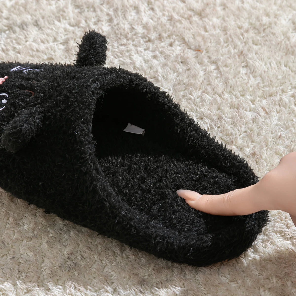 Pluche kattenpantoffels - afbeelding 5
