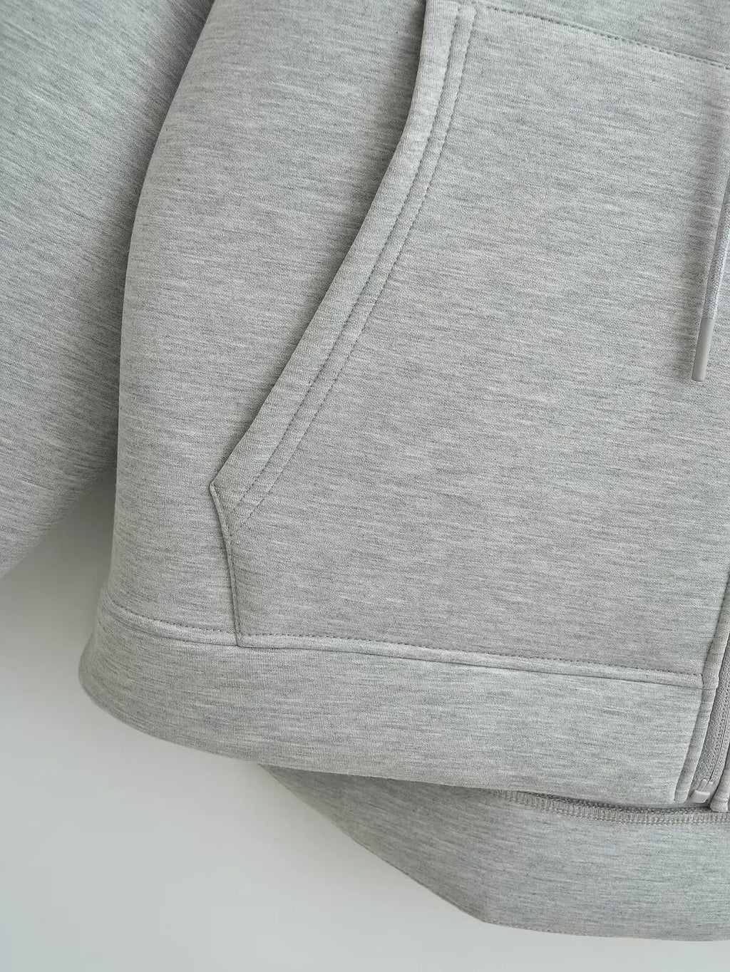 Oversized hoodiejas met rits - afbeelding 12