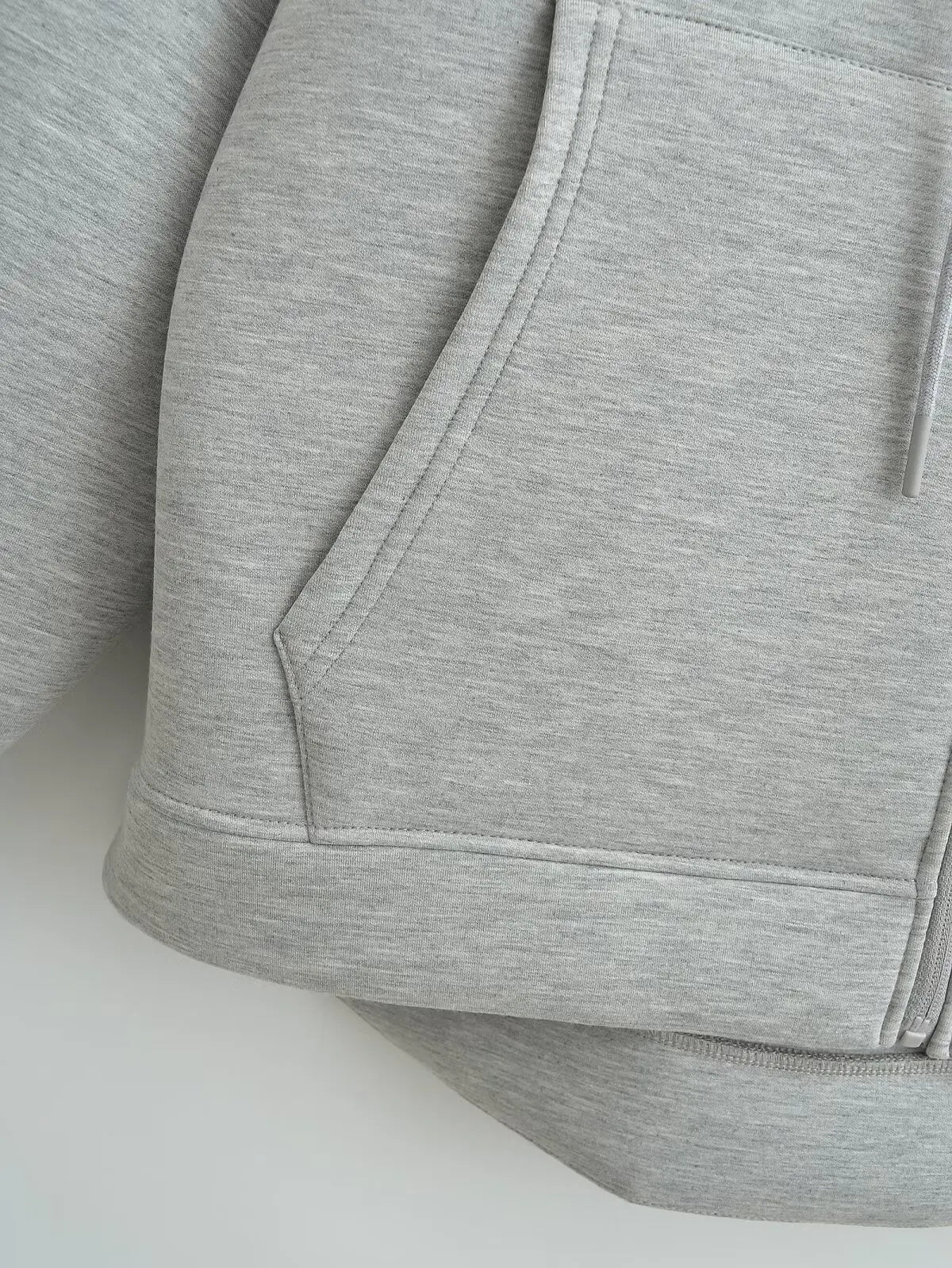 Oversized hoodiejas met rits - afbeelding 12
