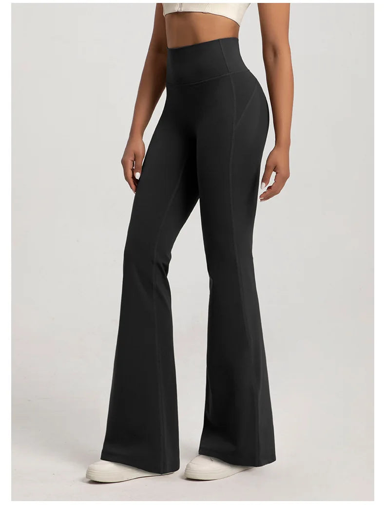 High waisted bell bottom yoga pants voor dames.