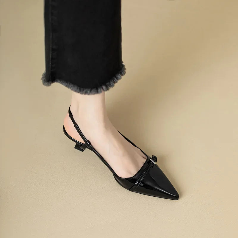 Lakleren slingback pumps - afbeelding 4