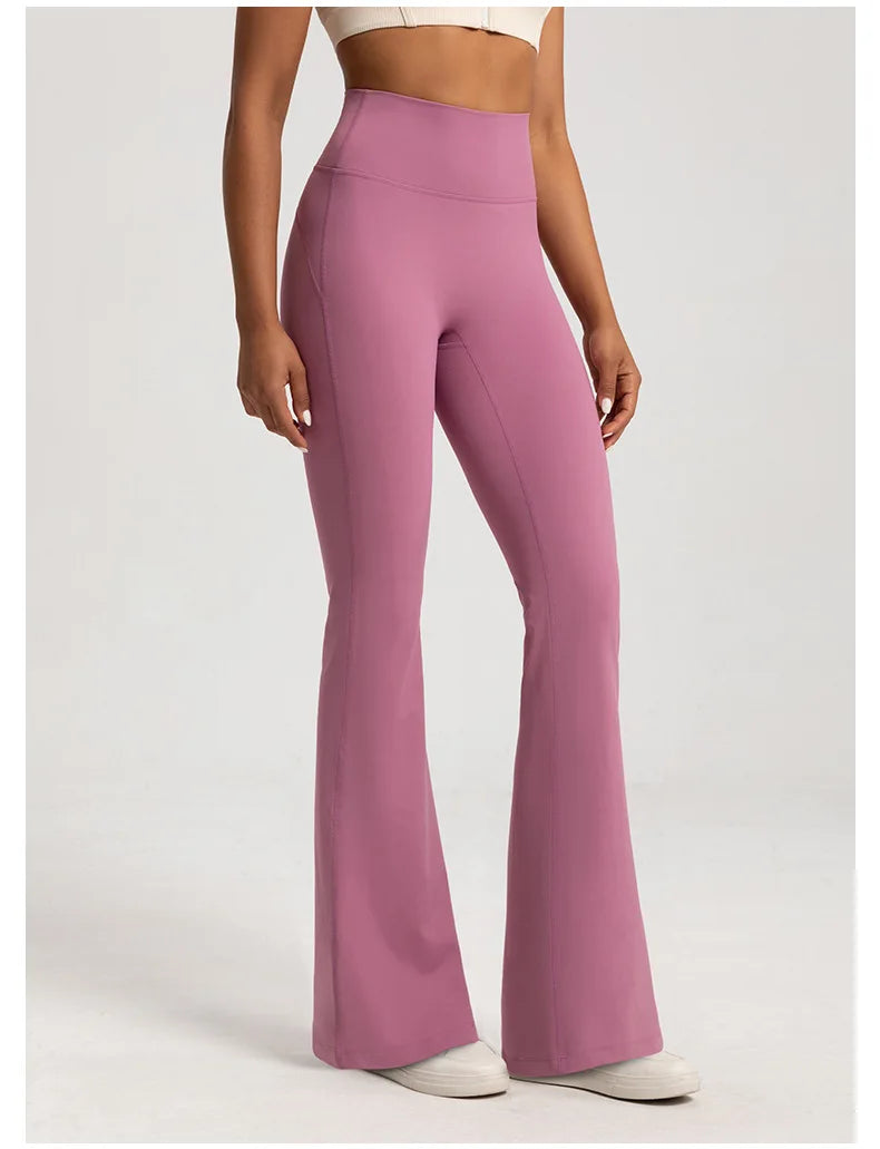 High waisted bell bottom yoga pants voor dames.