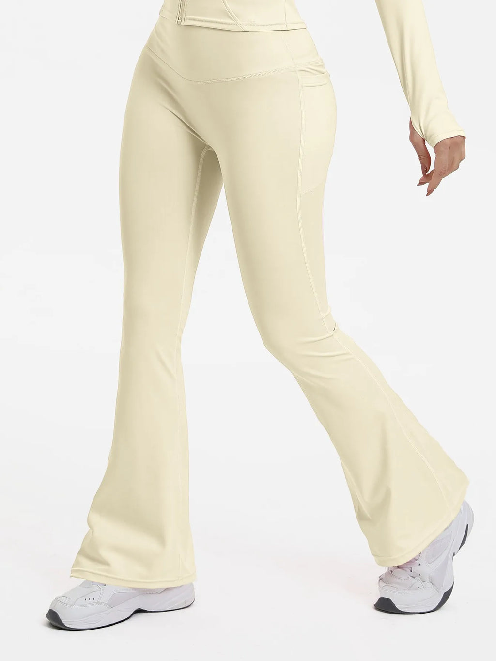 Bell-bottom yoga leggings voor dames