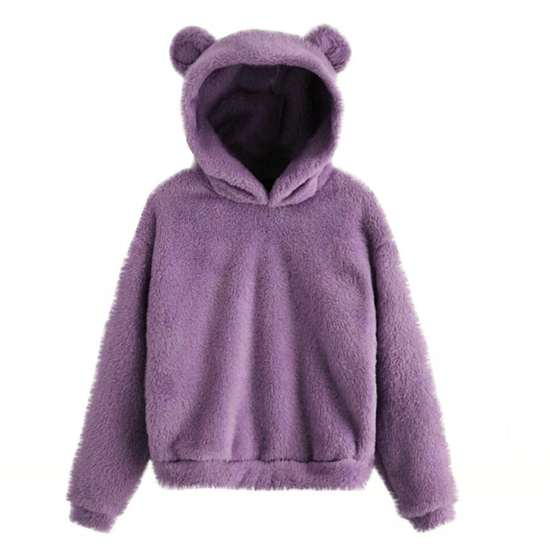 Teddy hoodie met berenoortjes - afbeelding 22