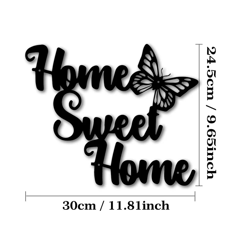 Home Sweet Home" metalen wanddecoratie