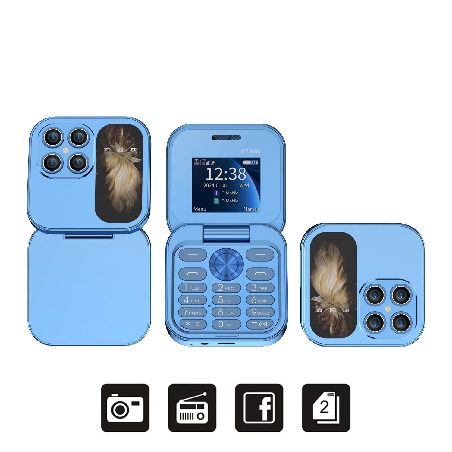 i17Mini 2G kleine flip telefoon