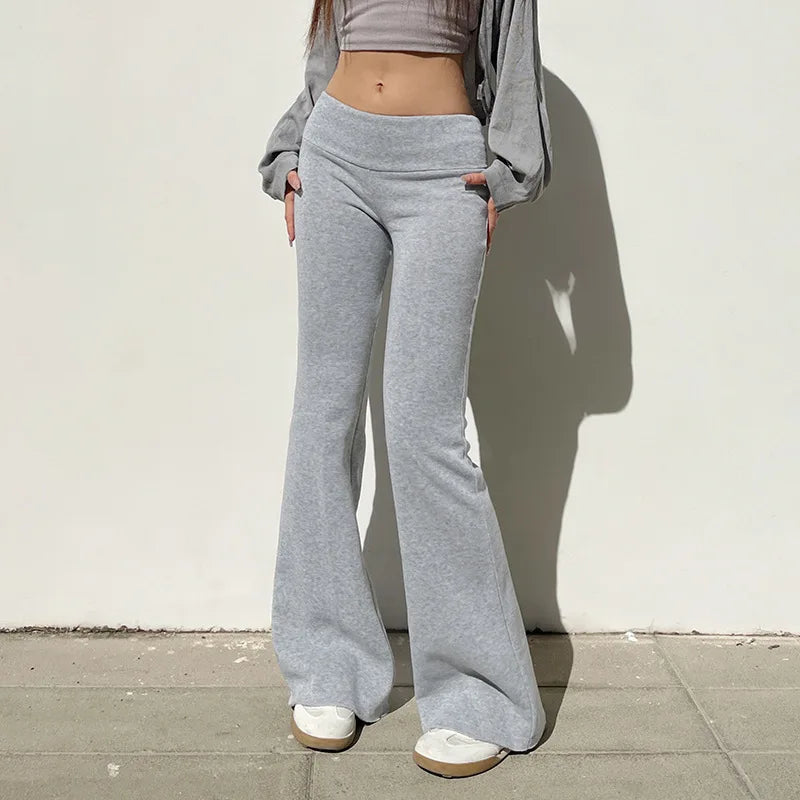 Slim low waist flared sweatpants voor dames
