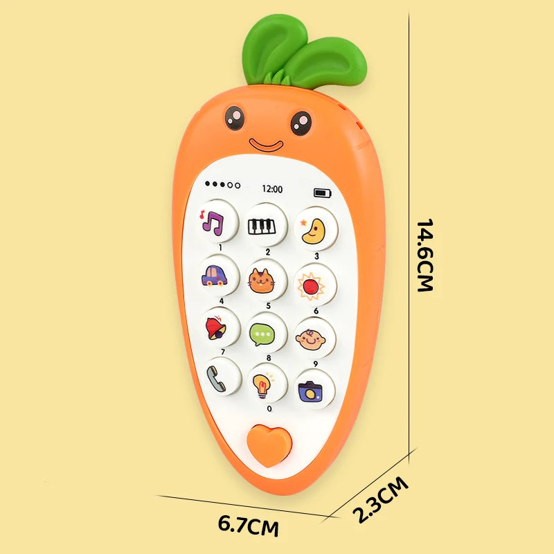 Speelgoedtelefoon met bijtring en geluid