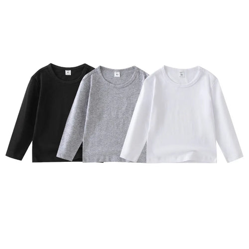 Basic kindershirt met lange mouwen
