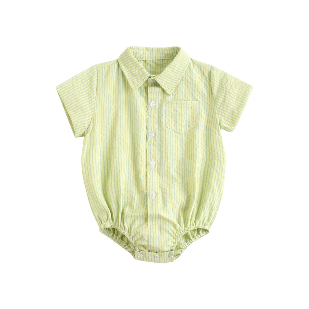 Katoenen babyromper voor jongens