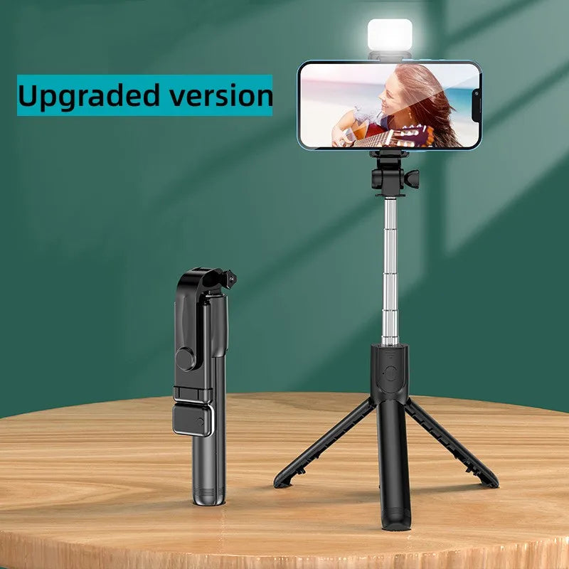 Draadloze selfie stick tripod met Bluetooth afstandsbediening en beauty fill light
