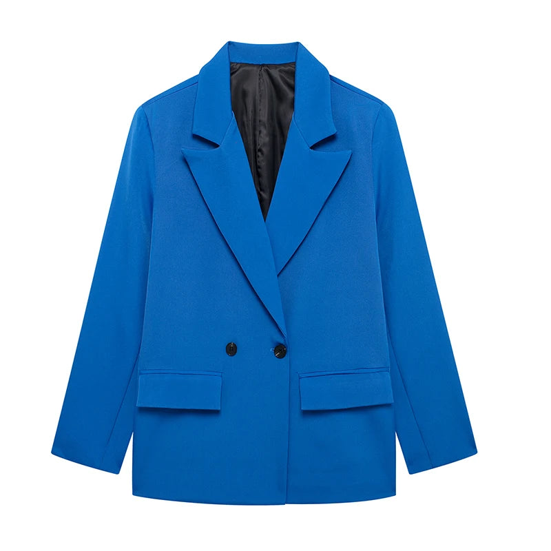Oversized blazer met dubbele knopenrij - afbeelding 15