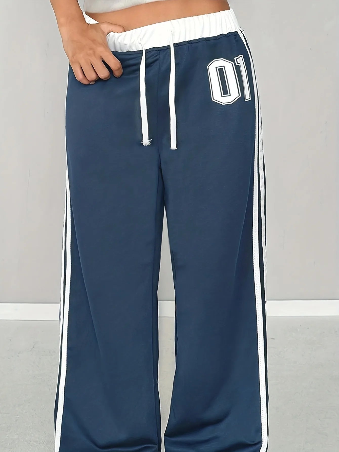 Wide leg sportieve casual broek