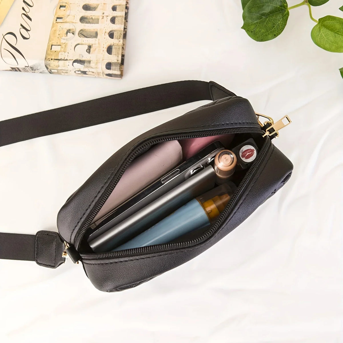 Gestikte mini-crossbodytas - afbeelding 3