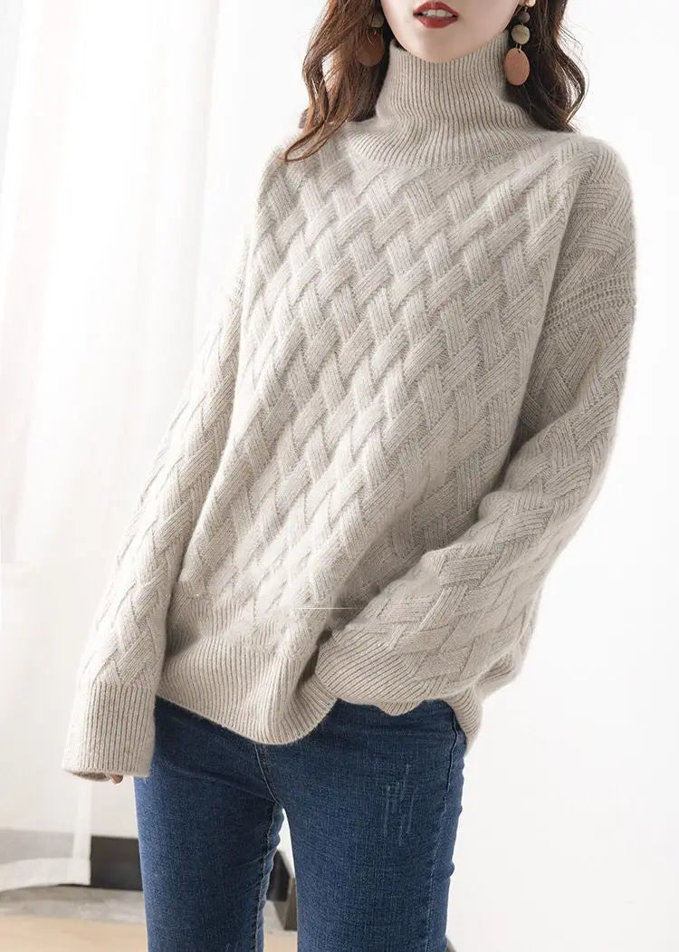 Oversized coltrui met vlechtpatroon - afbeelding 16