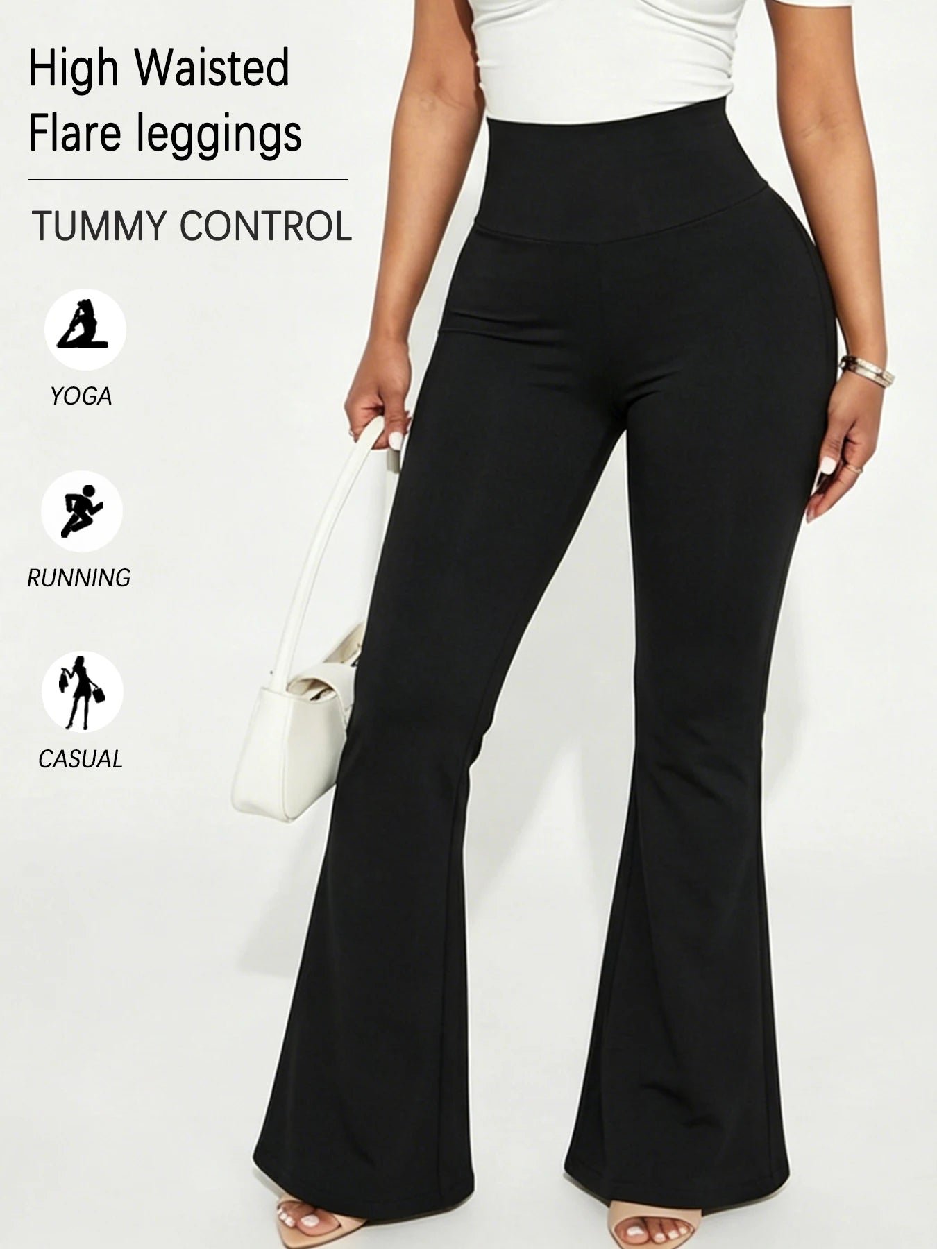 Superzachte flare yoga leggings voor dames