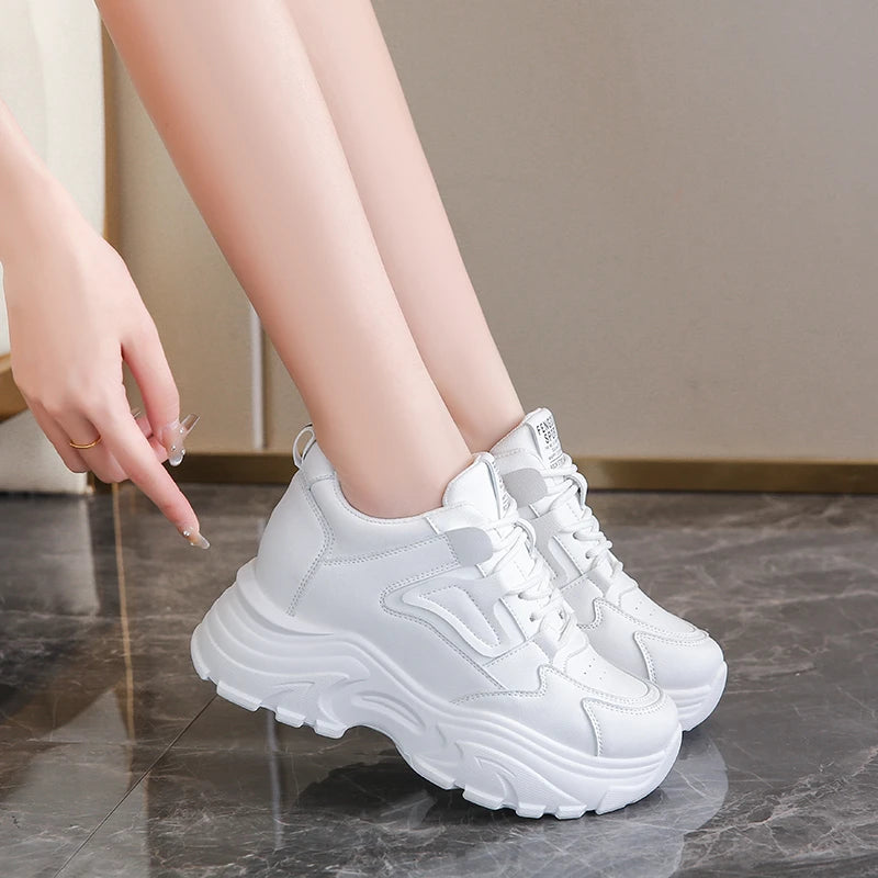 Witte plateausneakers - afbeelding 3