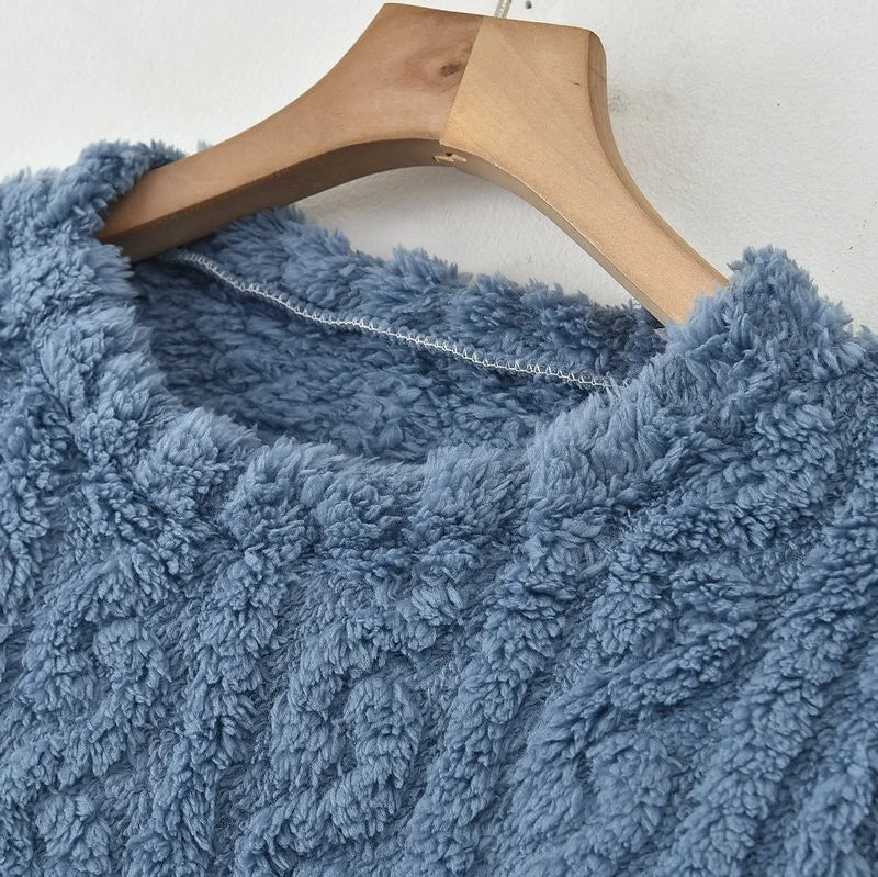 Teddy pyjamaset met kabelmotief - afbeelding 26