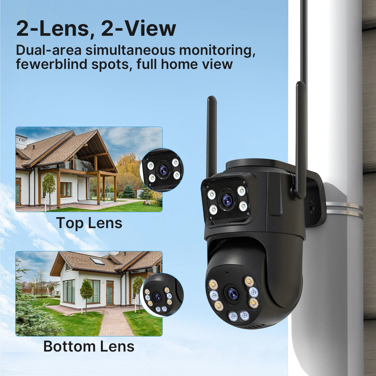 Slimme outdoor IP-camera met PTZ-functie en AI-detectie