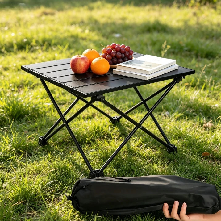 Compacte opvouwbare campingtafel