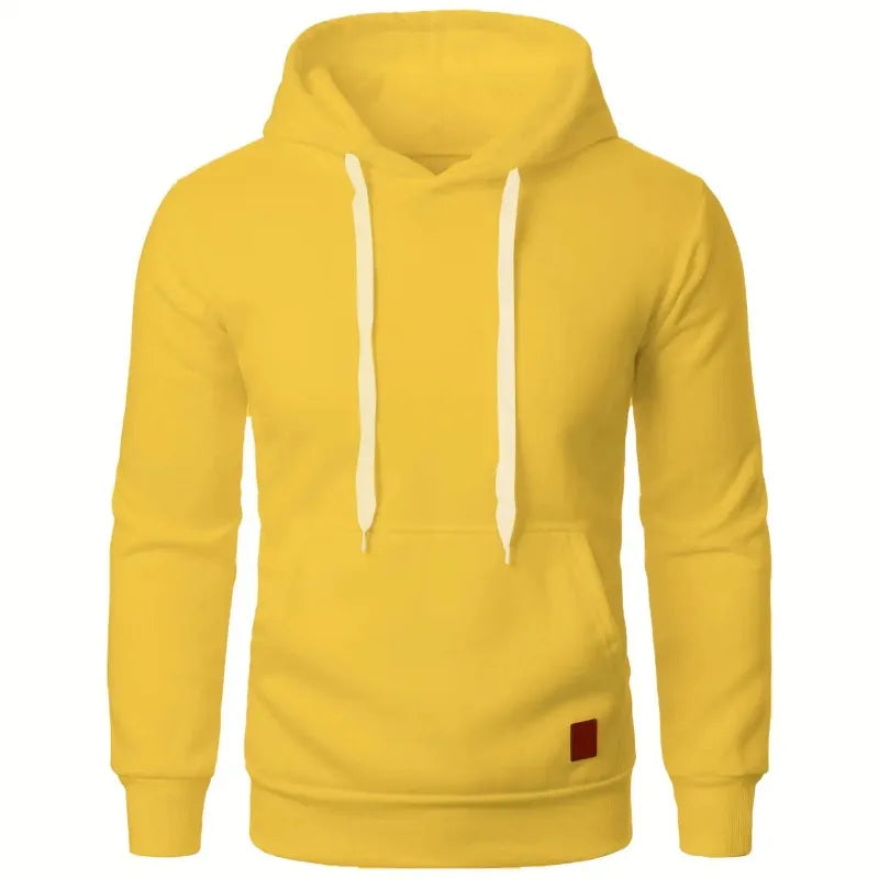 Effen herenhoodie met trekkoord - afbeelding 13
