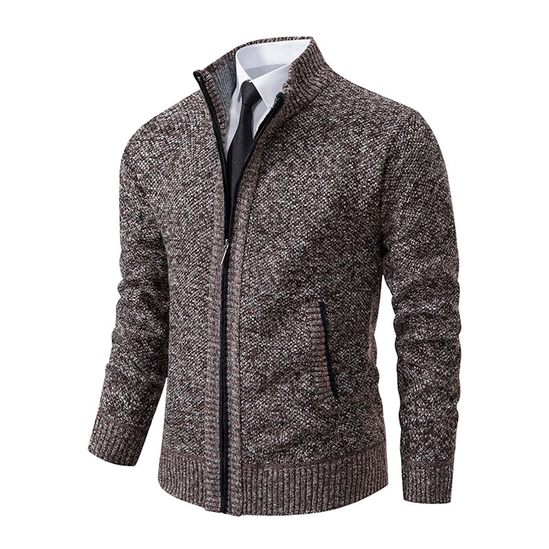 Gebreid herenvest met fleece - afbeelding 7