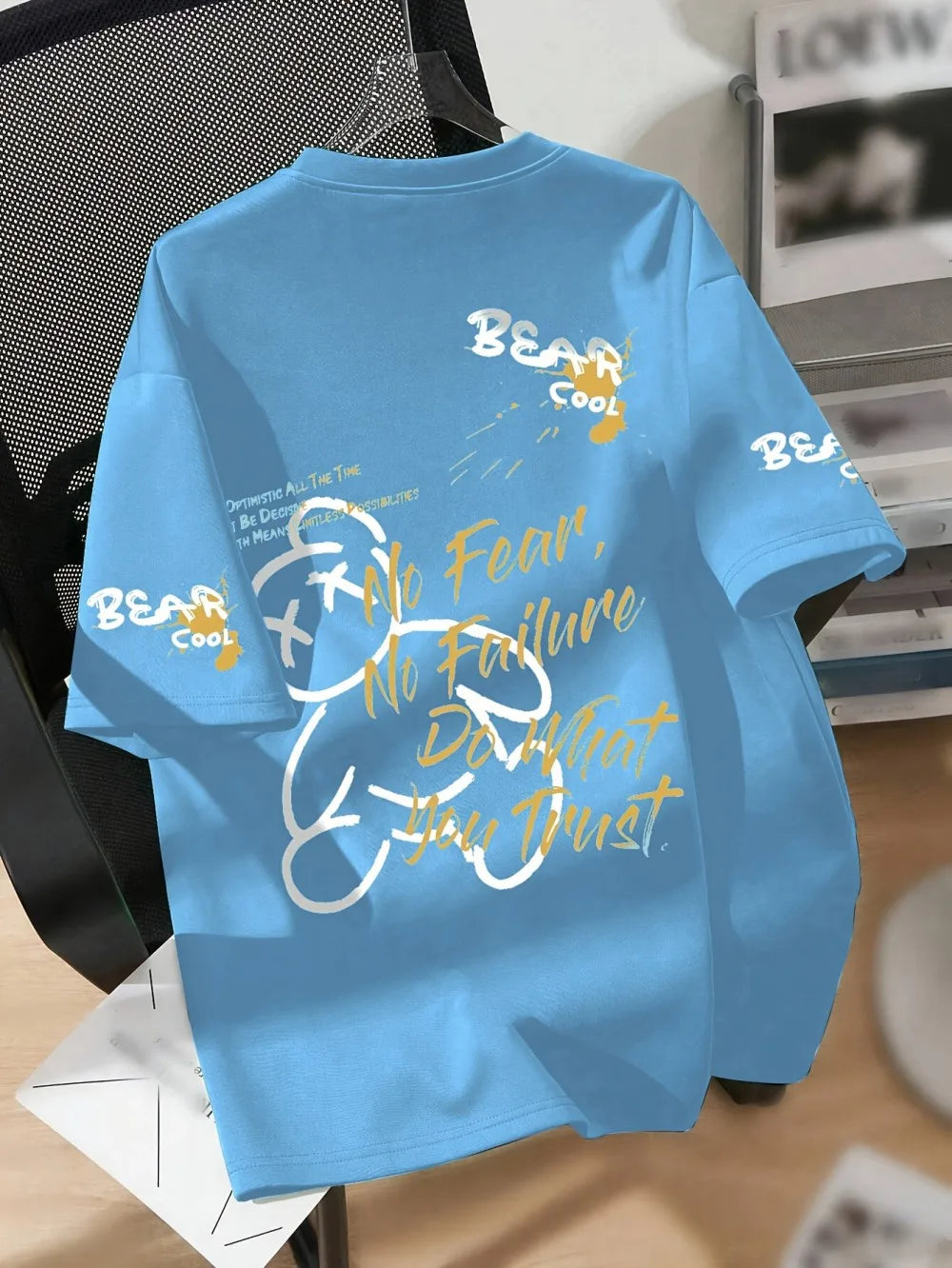 T-shirt met berenprint - afbeelding 2