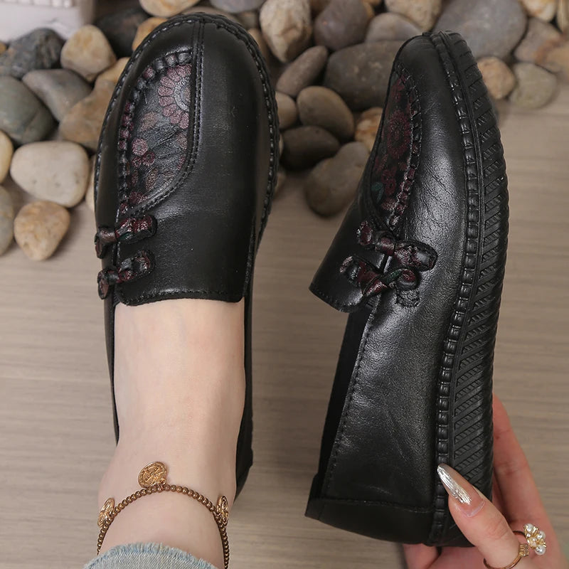 Damesloafers met bloemmotief - afbeelding 3