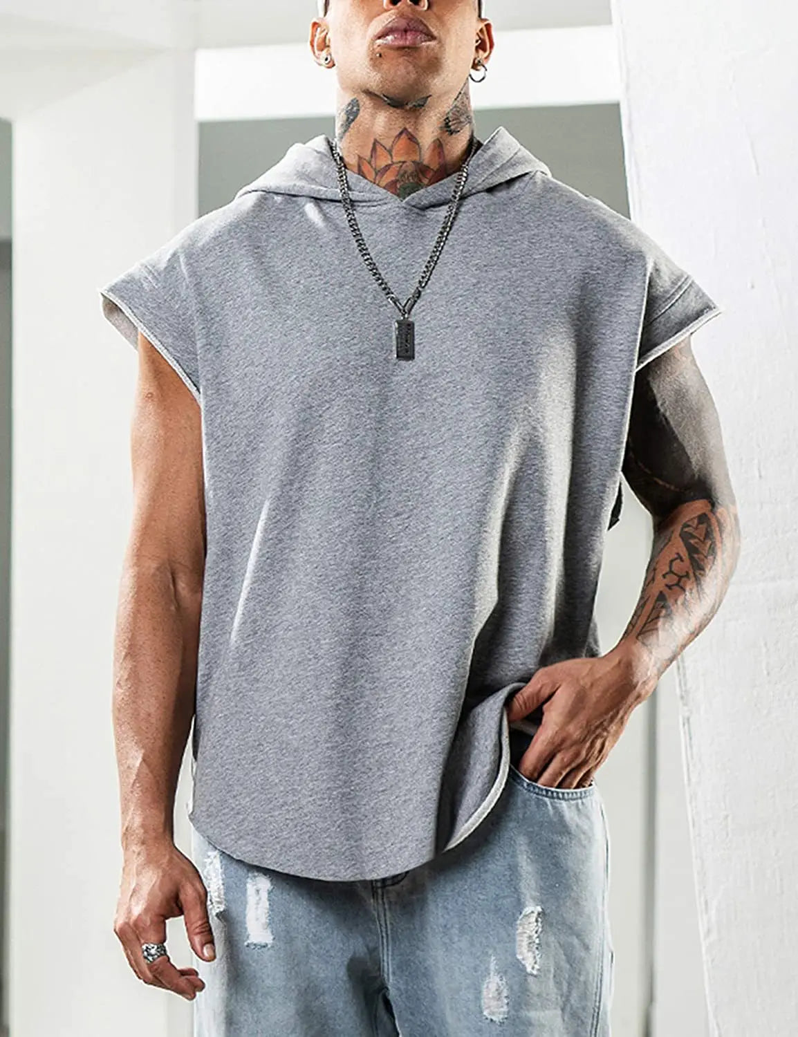 Mouwloze hoodie-tanktop - afbeelding 17