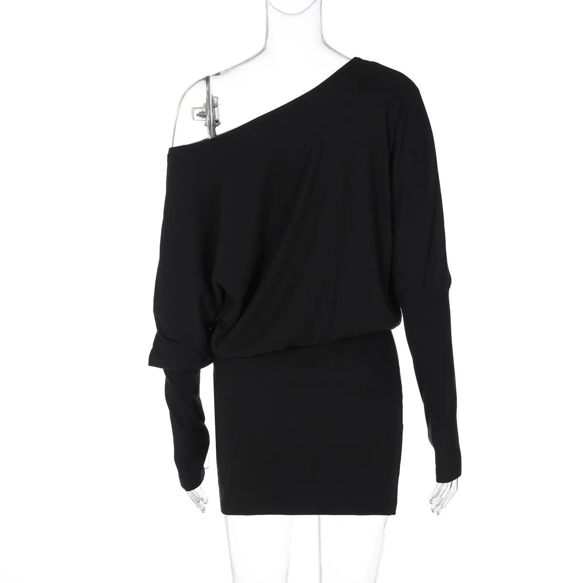Off-shoulder jurk met vleermuismouwen - afbeelding 21